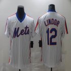 Nike New York Mets #12 Francisco Lindor White majestic mlb jerseys-BD 01