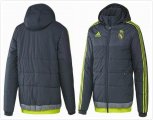 2015 Real Madrid Training Padded Jacket Dk Grey