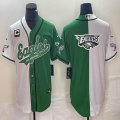 Nike Philadelphia Eagles blank white green splits baseball jerseys Joint name-BD 06