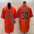 Nike Houston Astros #30 Kyle Tucker orange baseball jerseys -BD