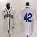 Seattle Mariners #42 KEN Griffey Jr. white majestic Baseball Jersey