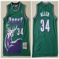 Milwaukee Bucks 34# Giannis Antetokounmpo green throwback nba basketball Jersey-TY