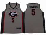 Georgia Bulldogs #5 Anthony Edwards gray College Basketball Jerseys