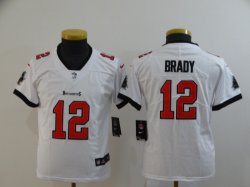 Youth Tampa Bay Buccaneers #12 Tom Brady white Color Rush Limited jersey