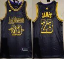 Nike Los Angeles Lakers #23 LeBron James black Basketball jerseys -XD