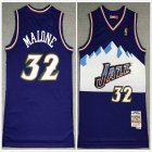 NBA Utah Jazz Malone 32# throwback purple basketball Jerseys-XD