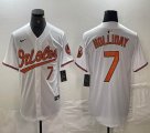 Nike Baltimore Orioles #7 Jackson Holliday white majestic baseball jersey-BD