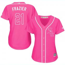 2017 Women Chicago White Sox #21 Todd Frazier pink majestic mlb jersey