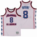 NCAA Mcdonald All American #8 Kobe Bryant white basketball jersey-SG