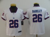 Youth Nike New York Giants #26 Saquon Barkley white color Rush Limited Jersey-BD