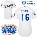 Los Angeles Dodgers 16# Ethier White baseball jersey