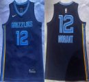 Youth Nike Memphis Grizzlies #12 Ja Morant dark blue nba basketball jersey 01