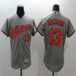 2016 Baltimore Orioles #13 Manny Machado gray elite baseball jersey