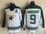 Dallas Stars #9 Mike Modano white green hockey jersey