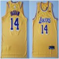 Nike Los Angeles Lakers #14 Brandon Ingram yellow basketball jerseys-TY