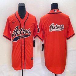 Nike Houston Astros blank orange majestic baseball jerseys big logo Joint name -BD 02