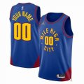 Customized Denver Nuggets blue basketball jerseys