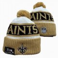 2024 New Orleans Saints gold black white NFL Sports Cuffed Knit Hats