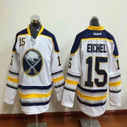 Buffalo Sabres #15 Jack Eichel Navy white hockey Jerseys