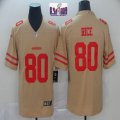 Nike 49ers #80 Jerry Rice yellow Color Rush Limited Jersey-Inverted version