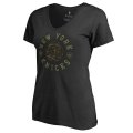 Women New York Knicks Fanatics Branded Black Liberty V-Neck T-Shirt