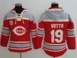 Cincinnati Reds Joey Votto #19 red baseball Hooded Sweatshirt