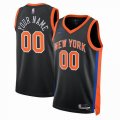 Customized New York Knicks black basketball jerseys