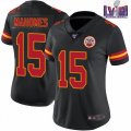 Women Nike Kansas City Chiefs #15 Patrick Mahomes black Color Rush Limited