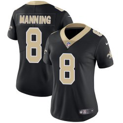 Women New Orleans Saints #8 Archie Manning Nike black Color Rush Limited Jersey