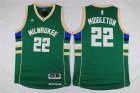 Milwaukee Bucks #22 Khris Middleton Green Stitched NBA basketball Jerseys