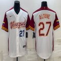 Majestic Venezuela Baseball #27 Jose Altuve White 2023 World Baseball Classic Replica Player Jersey 03