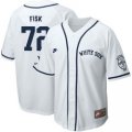 Chicago White Sox Carlton Fisk 72# White mlb Jersey