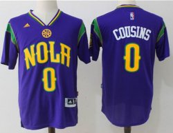 New Orleans Pelicans #0 DeMarcus Cousins purple NBA short jersey