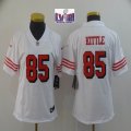 Women 49ers #85 George Kittle nike white Color Rush Limited Jersey-BD