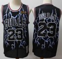 Nike Chicago Bulls #23 Michael Jordan black throwback nba basketball jersey