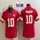 Women Nike Kansas City Chiefs #10 Isiah Pacheco red Color Rush Limited Jersey-BD