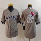 Women Nike New York Yankees gray majestic baseball Jersey 06