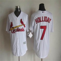 St.Louis Cardinals #7 Matt Holliday White Majestic MLB Jersey