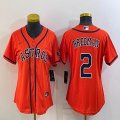 Women Nike Houston Astros #2 Alex Bregman orange majestic baseball jerseys 01