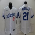 New Nike Los Angeles Dodgers #21 Walker Buehler white Flexbase Authentic Collection Jersey