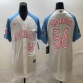 2023 World Cup Mexico #56 Randy Arozarena white skyblue majestic baseball jerseys 17