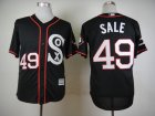 2015 Chicago White Sox #49 Chris Sale black mlb Jersey