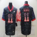 Nike Eagles #11 Carson Wentz black camo usa flag Color Rush Limited Jerseys