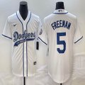 Nike Los Angeles Dodgers #5 Freddie Freeman white majestic baseball Jerseys Joint name -BD 01