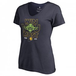 Women Indiana Pacers Fanatics Branded Navy 2018 NBA Playoffs Star Wars Win You Must V-Neck T-Shirt