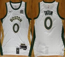 Nike Boston Celtics #0 Jayson Tatum white nba basketball jerseys city version