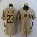 Women Nike San Diego Padres #23 Fernando Tatis Jr. brown majestic baseball Jersey