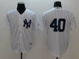 New York Yankees #40 white mlb majestic baseball jersey