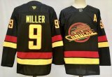 Vancouver Canucks #9 J.T. Miller black hockey jersey-PD