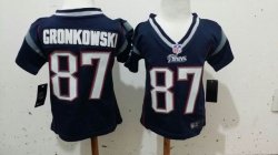 Nike New England Patriots 87 Gronkowsk blue nfl Children jerseys